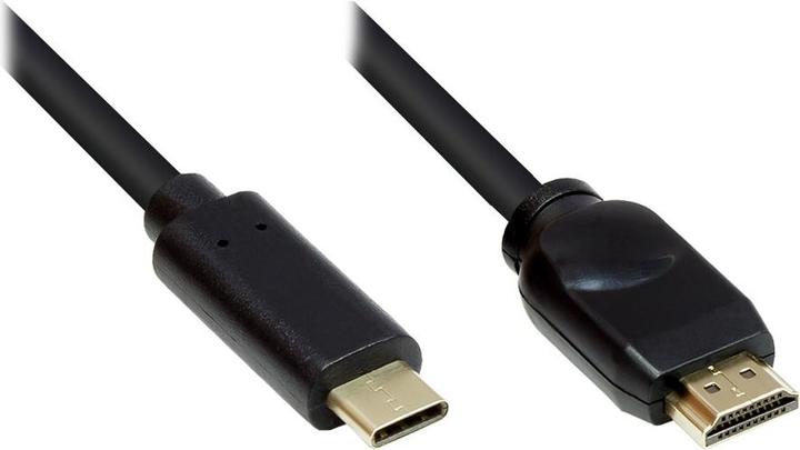 Actual product image Good Connections Adapter cable USB-C™ plug to HDMI 2.0 plug, 4K2K / UHD 60Hz, CU, black, 10m, ® (10 m, HDMI, 2.0)