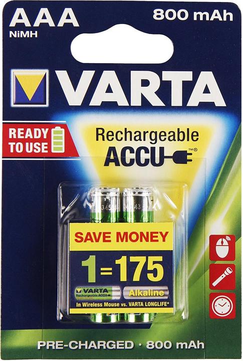 Produktbild Varta Recharge Accu Power (2 Stk., AAA, 800 mAh)