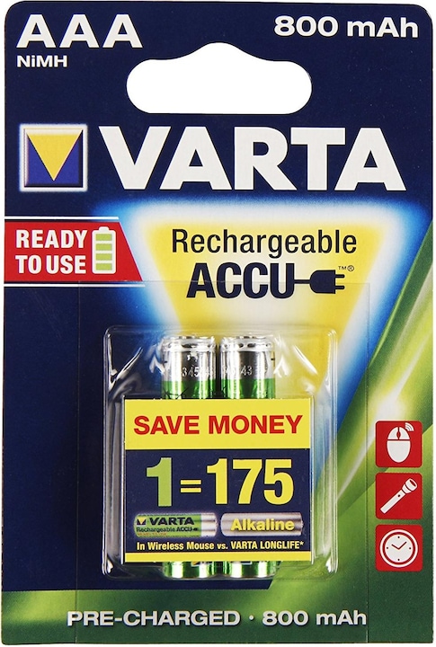 Immagine prodotto Varta Ricarica Accu Power (2 pz., AAA, 800 mAh)