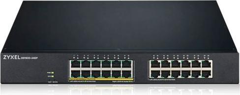 Productafbeelding Zyxel Schakelaar 24x GbE L2 GS1900-2412x PoE+ Poorten (24 ports)
