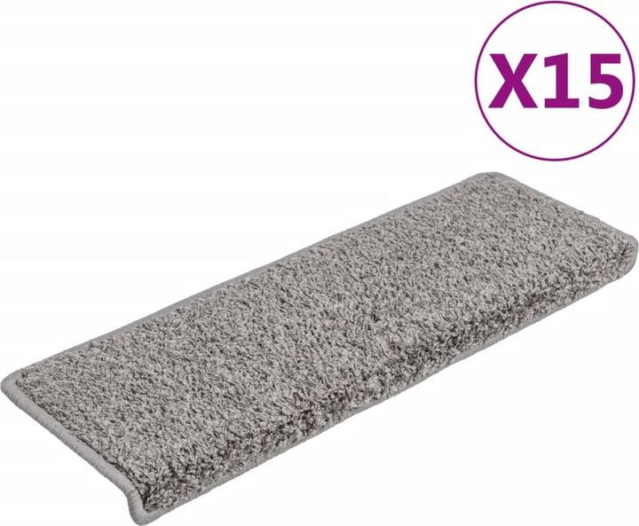 Actual product image vidaXL Step mats 30 pcs. 65x21x4 cm Beige (65 x 21 x 4 cm)
