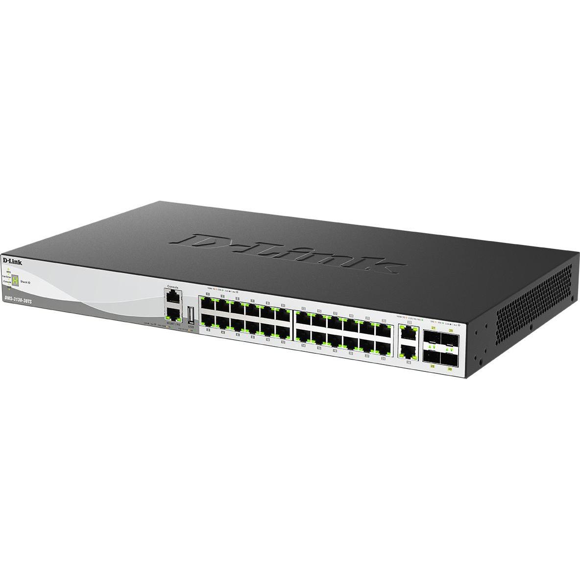 D-Link DGS-31XX (30 Ports), Netzwerk Switch, Schwarz