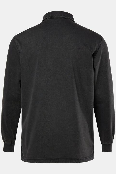 Immagine prodotto JP1880 Maglia polo dal look vintage con applicazione e maniche lunghe, disponibile fino alla tg. 8XL (5XL)