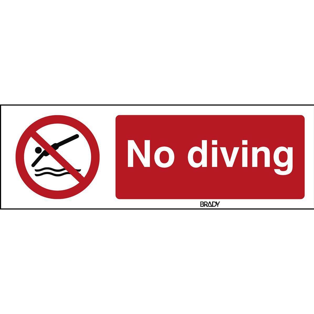 Brady, Sicherheitskennzeichnung, ISO Safety Sign - No diving