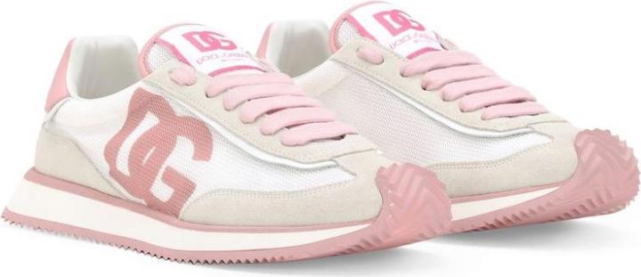 Immagine prodotto Dolce & Gabbana dragon sneakers in mixed materials white and pink color (39)