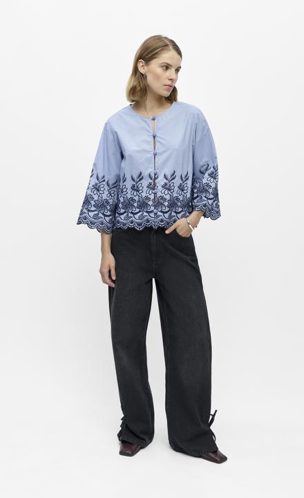 Produktbild Object Bestickte Cropped Bluse (40)