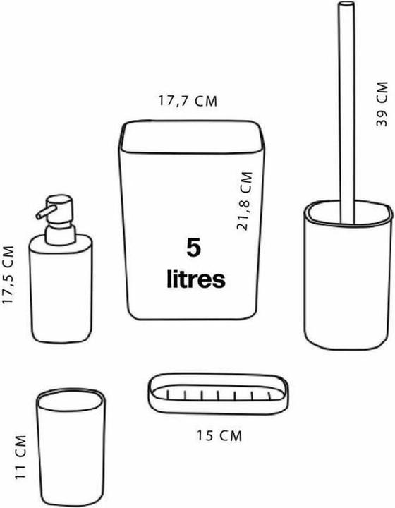 Actual product image Today Badezimmer Set HOY Moderne (5 Stück)