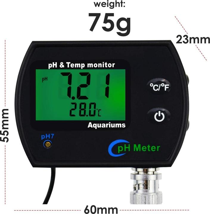 Image du produit Danoplus Digitaler pH- und Temperaturtester (Appareil de mesure de la température, Instrument de mesure du pH)