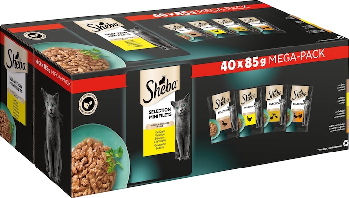 Image du produit Sheba Sélection en sauce (Adulte, 40 pcs, 3400 g)