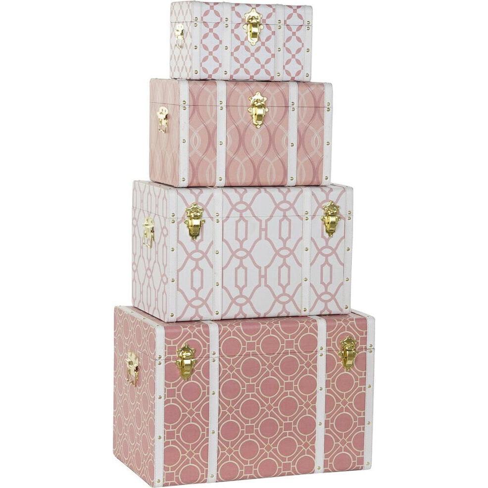 DKD Home Decor, Box portaoggetti, Set of Chests Polyurethane MDF Wood (60 x 35 x 41 cm)