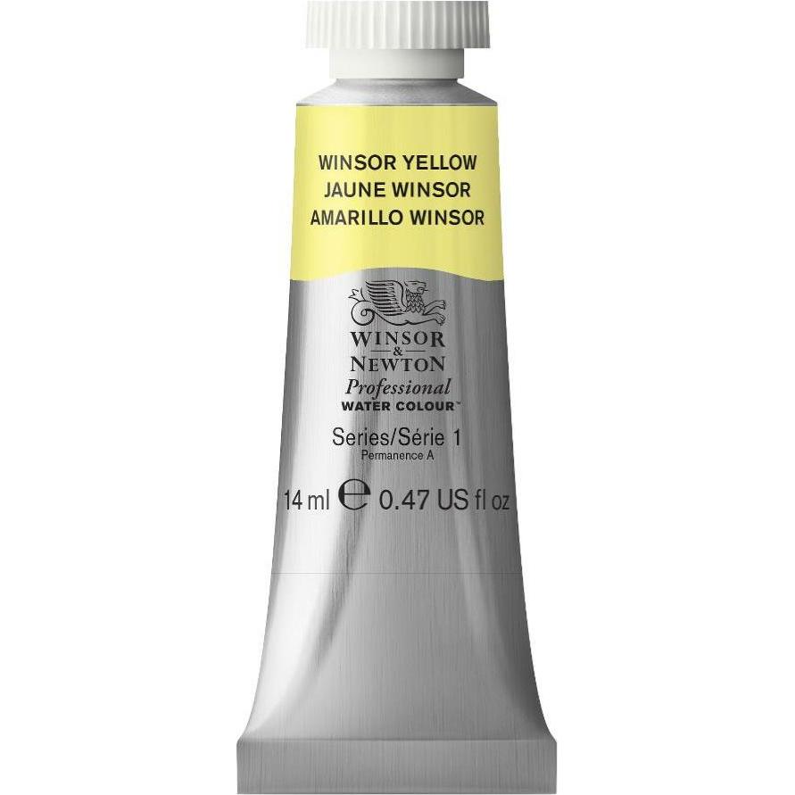 Winsor & Newton, Künstlerfarbe + Bastelfarbe, Watercolour proff. 14ml Winsor Yelllow 730 (Yellow, 14 ml)