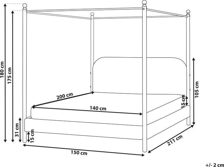 Produktbild Beliani Dannemois (140 x 200 cm)