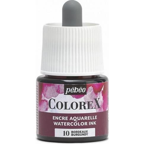 Pebeo, Künstlerfarbe + Bastelfarbe, Colorex Wassertinte (Bordeaux, 45 ml)