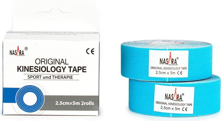 Immagine prodotto Nasara Nastro kinesiologico 2,5 cm x 5 m - 2 rotoli (5 m)
