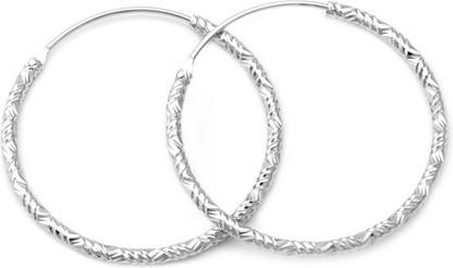 Actual product image Beneto Luxury round silver earrings AGUC644 - Diameter: 1.4 centimetres (L)