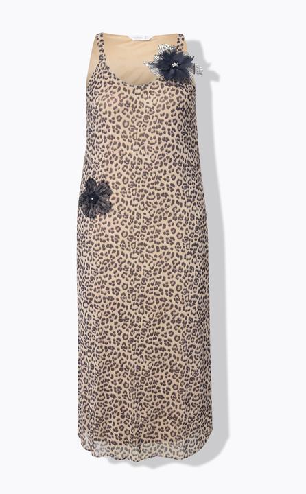 Image du produit Miamoda Mesh-Maxikleid, A-Linie, Leo, 3D-Blüten (48)