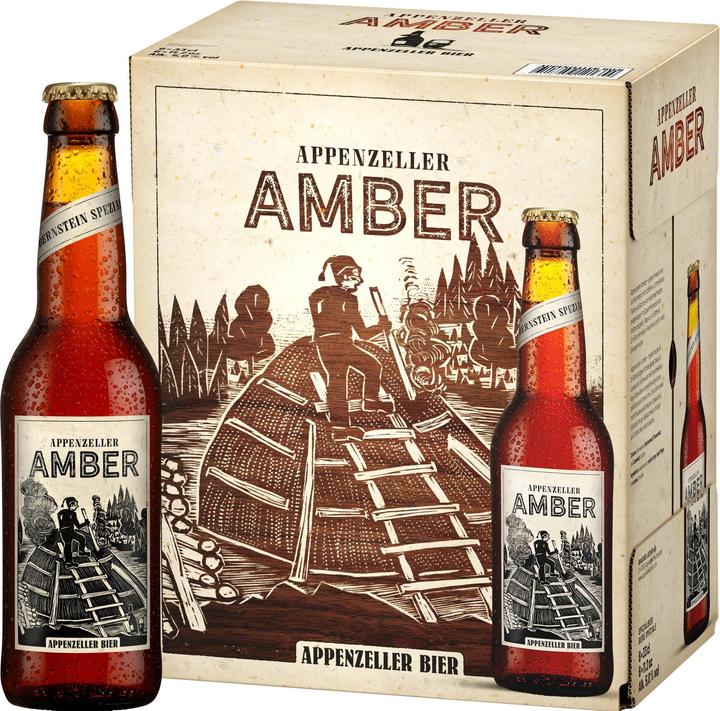 Actual product image Appenzeller Bier Amber 6 x 0.33 l (6 x 33 cl)