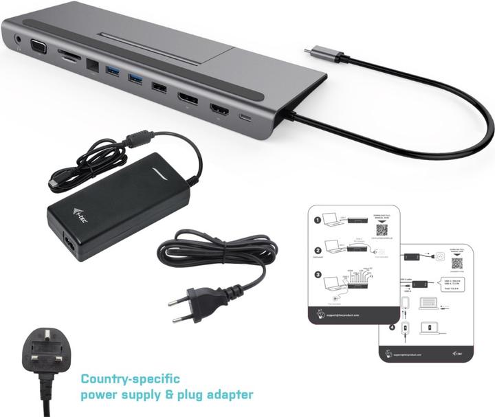 Immagine prodotto i-tec Triple Dock (USB-C, 2 porte)
