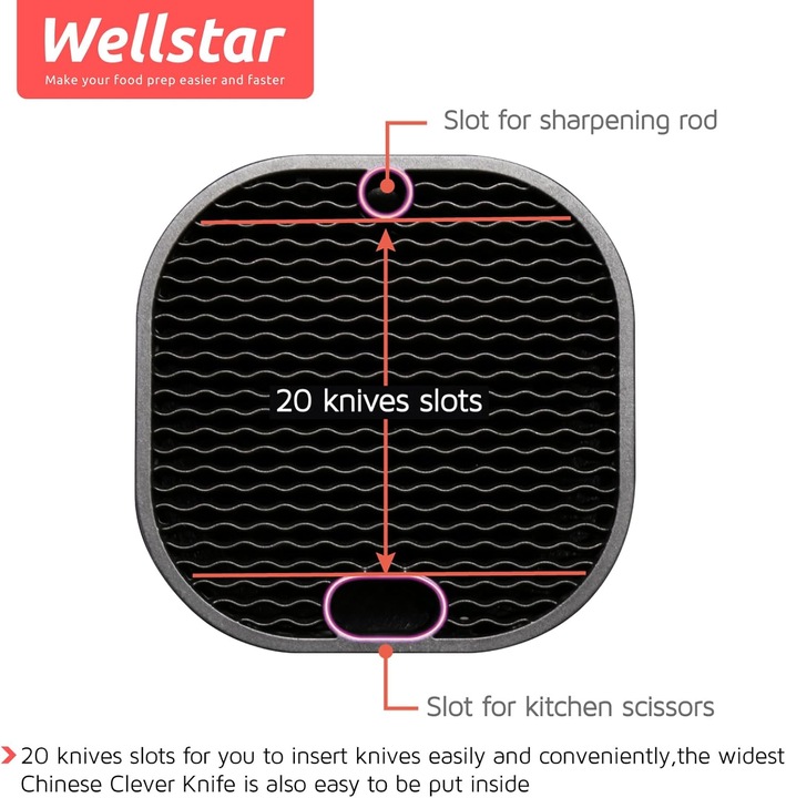 Produktbild Wellstar DS90453BK Messerhalter
