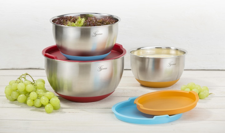 Immagine prodotto Genius Set di ciotole in acciaio inox (22 cm, 3 l, 3 x)