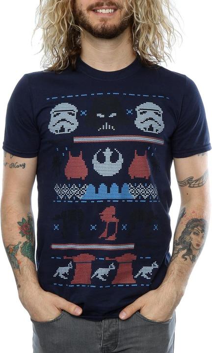 Produktbild Star Wars Dark Side Fair Isle Christmas TShirt (S)