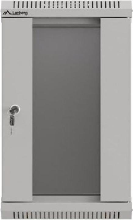 Produktbild Lanberg Szafa Instalacyjna Rack Wisząca 10 9u 300x300 Szara Drzwi Przeszklone (Flat Pack) (9 HE, 10 Zoll Rack)
