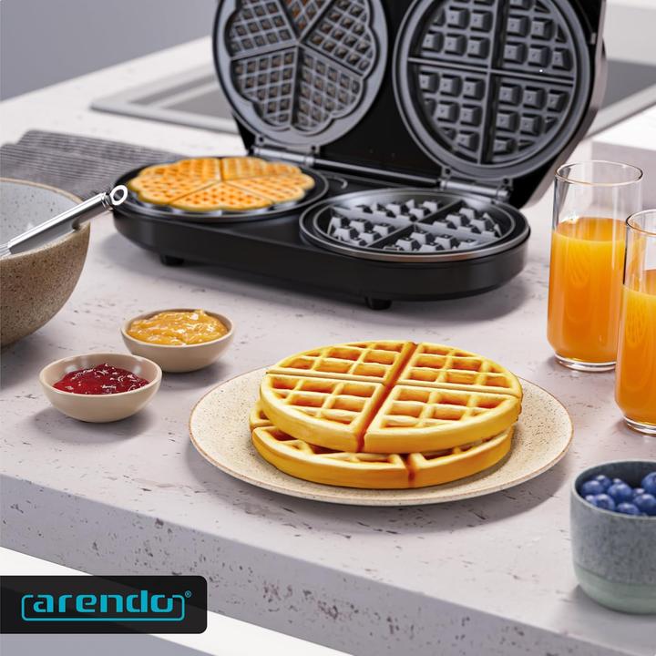 Actual product image Arendo Doppel-Waffeleisen mit Herz- und Belgien-Design