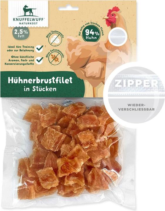 Image du produit Knuffelwuff Snack Hühnerbrustfilet Stückchen 250 g (Adulte, 250 g)