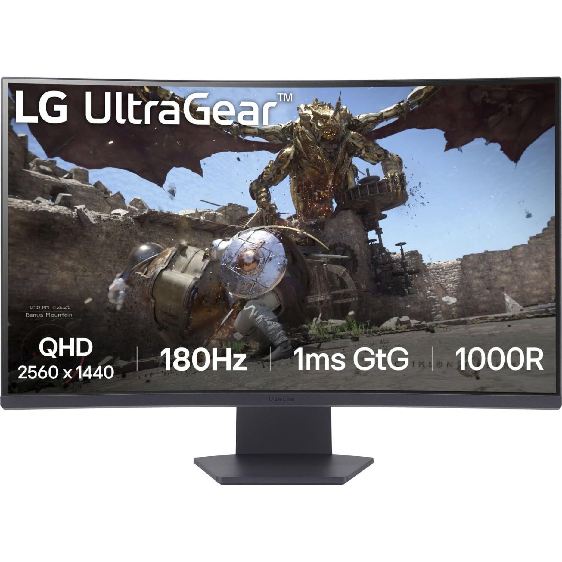LG UltraGear 32GS60QX-B (2560 x 1440 Pixel, 32"), Monitor, Schwarz