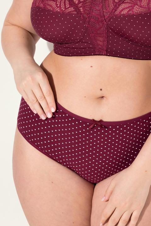 Produktbild Ulla Popken Midislips, 5er-Pack, Punkte/einfarbig (62)