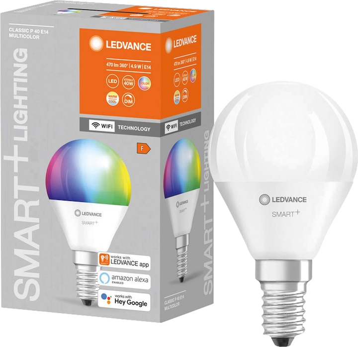Produktbild Ledvance Smart+ Wifi Mini Bulb (E14, 5 W, 470 lm, 1 x, F)