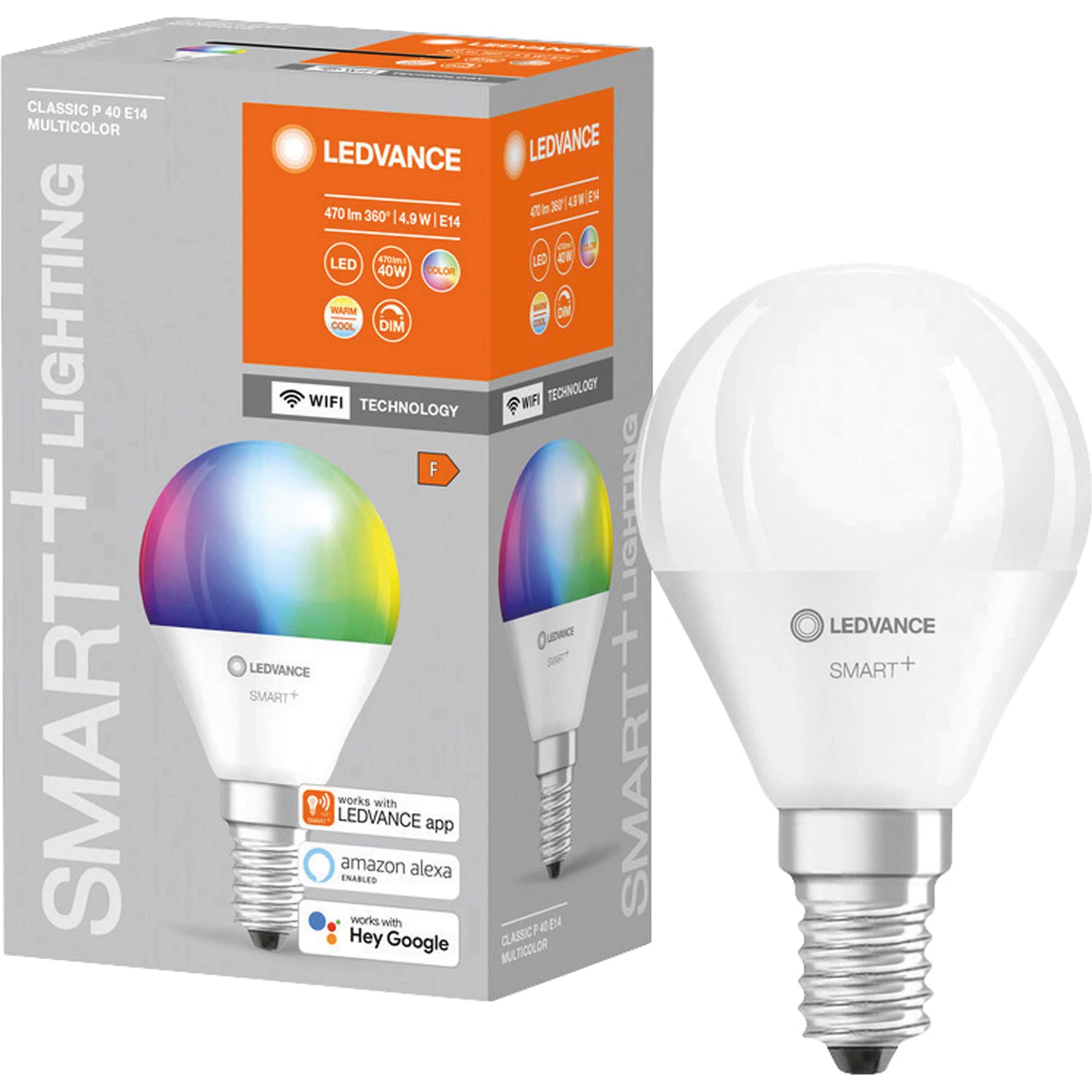 Thumbnail - Ledvance, Leuchtmittel, Smart+ Wifi Mini Bulb (E14, 5 W, 470 lm, 1 x, F)
