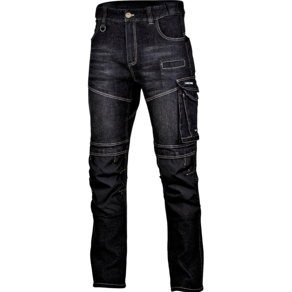 Lahti Pro, Pantaloni outdoor, Jeans Elasticizzati Neri Rinforzati, "S", Ce, Lahti (S), Nero