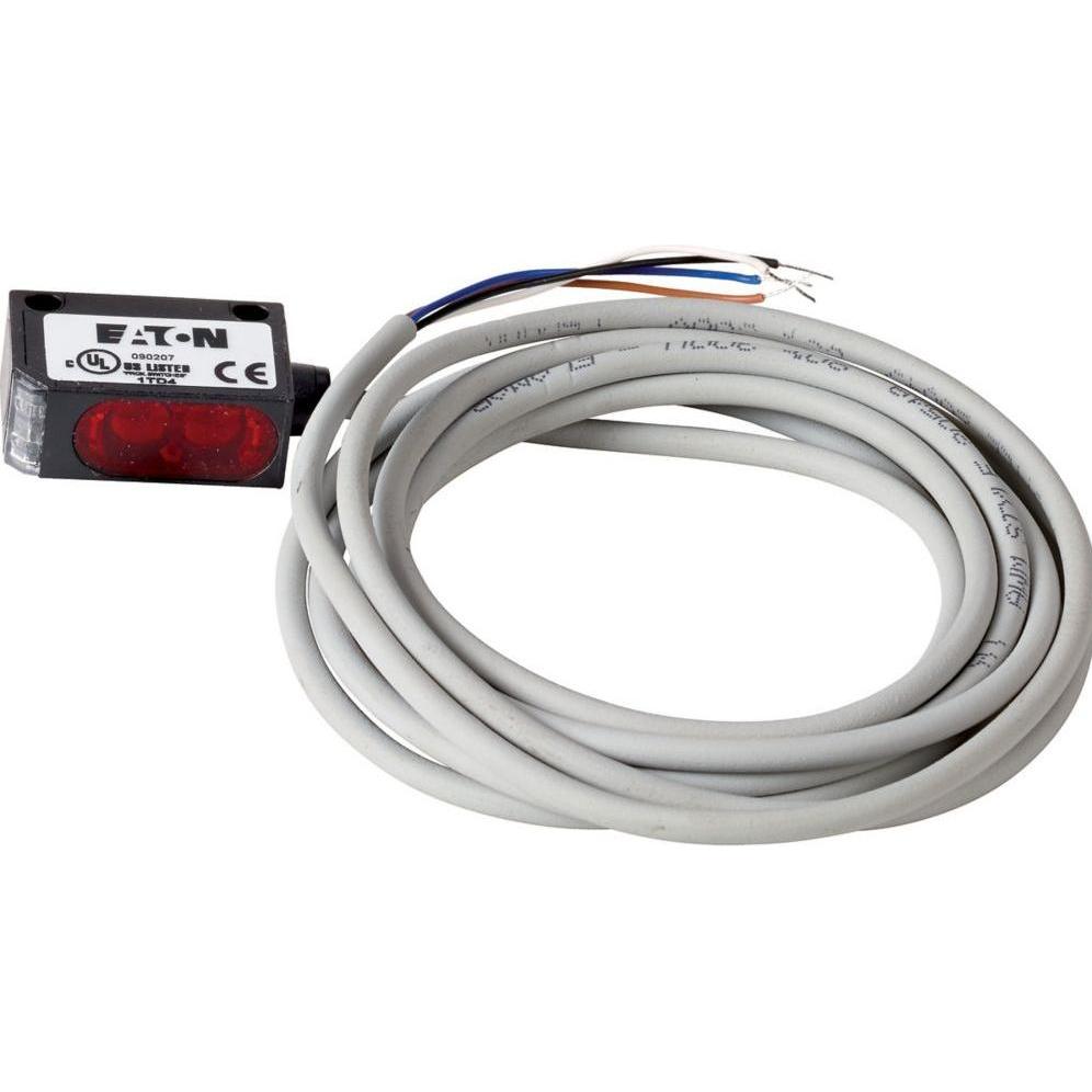 Eaton Näherungsschalter, optisch, Weitbereich 10cm, 4L, 10-30VDC, NPN, Kabel, 100429, Elektronikmodul