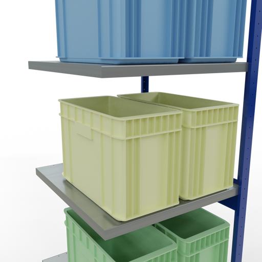 Actual product image Schulte Lagertechnik MULTIplus250 boltless add-on bay system with length bolts