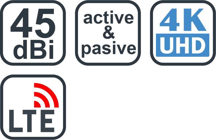 Actual product image Evolveo Xany LTE television antenna Indoor (Indoor antenna, 45 dB, DVB-T / -T2)