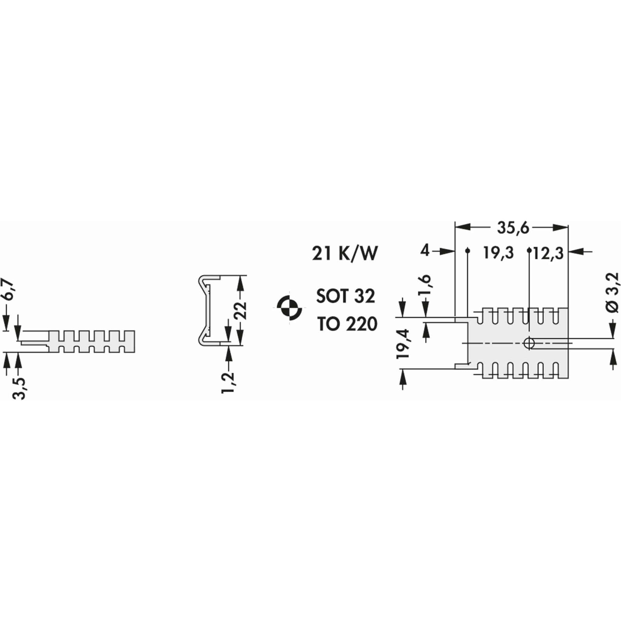 Thumbnail - Fischer Elektronik Kühlkörper, FK 218 SA32, Fingerkühlkörper, schwarz, Aluminium, CPU Wasserkühler, Schwarz