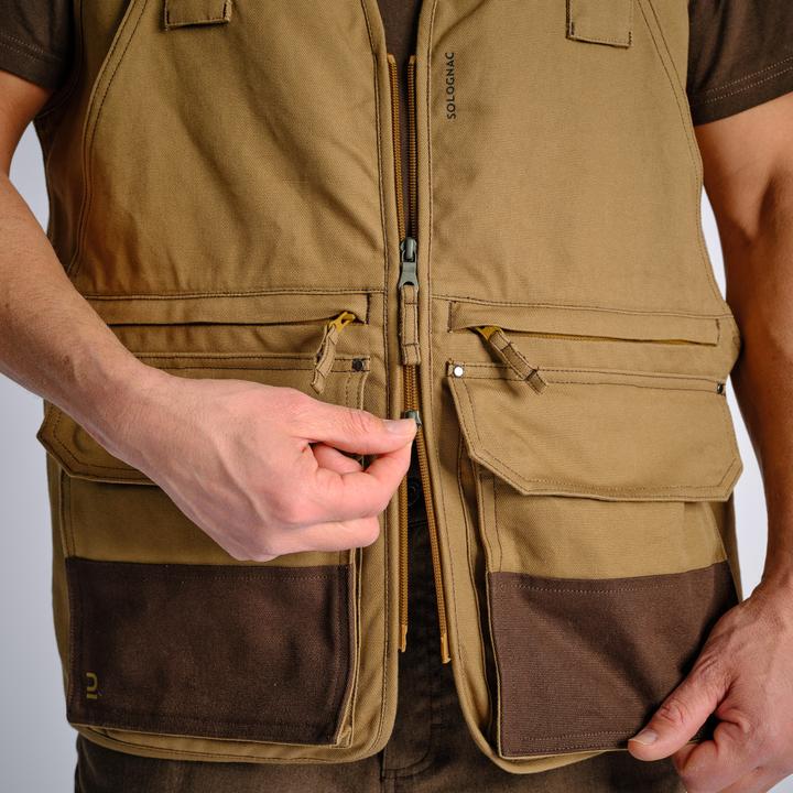 Produktbild Solognac Jagdweste 500 Renfort viele Taschen braun (S)