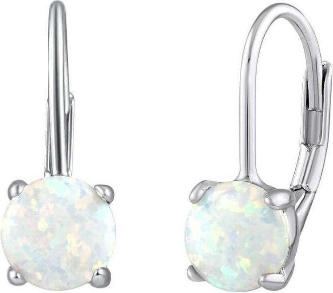 Produktbild Silvego Silver earrings with white synthetic opal LPS1398W