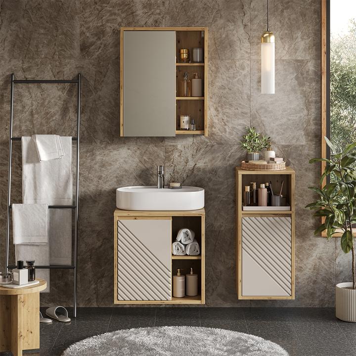 Produktbild Vicco Badmöbel-Set Viola, Artisan-Eiche, 3 Teile