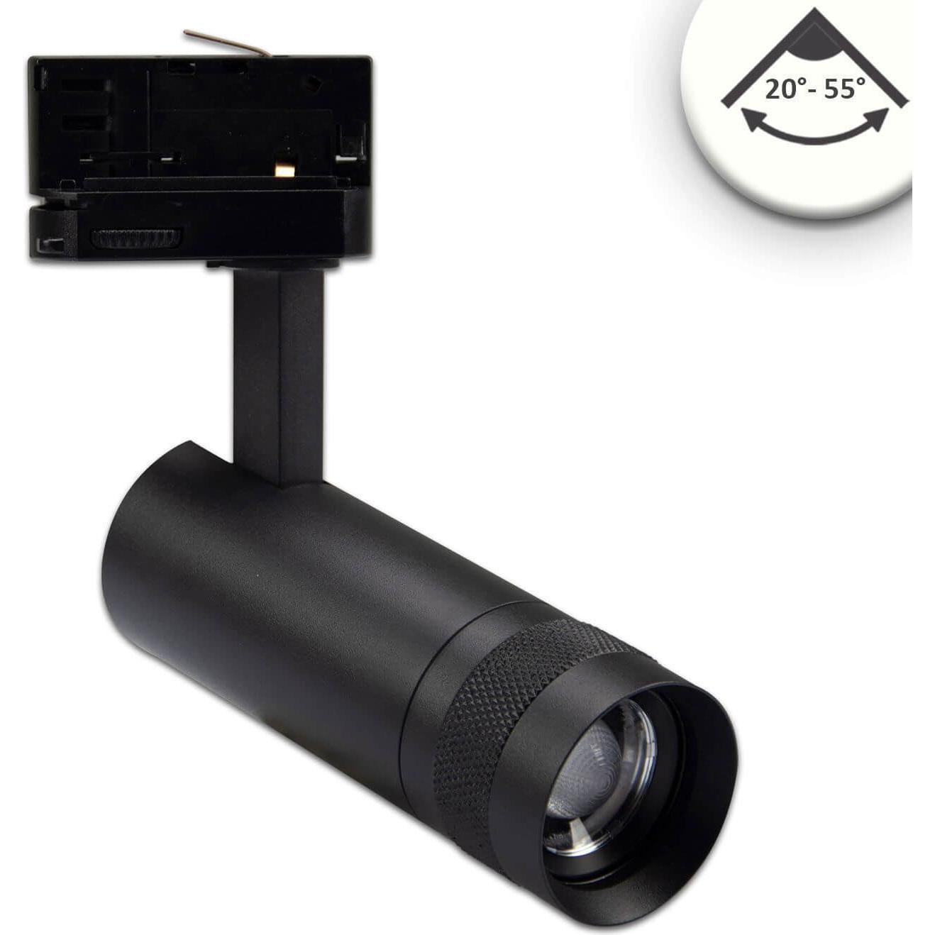 Thumbnail - Isoled, Zubehör Beleuchtung, 3-PH Schienen-Strahler fokussierbar, 8W, 20°-55°, schwarz matt, 4000K