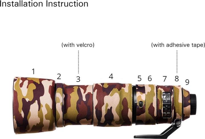 Actual product image easyCover Lens Oak Cover Camoufl. brown for Nikon 200-500mm VR (Cover)