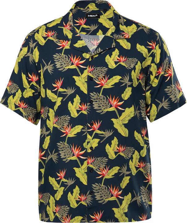 Actual product image Men+ Viskose-Hemd, Halbarm, Cubakragen, Alloverdruck, Cuba Fit (4XL)