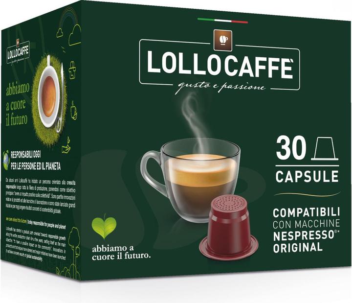 Produktbild Lollo Caffè Kaffeekapseln Koffeinfrei Nespresso* Kompatibel (30 Kapseln) (30 x Port.)