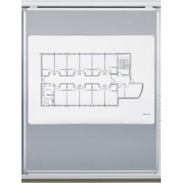 Ultradex, Präsentationstafel, Schiebetafel mit Whiteboard BxHxT 1500x1200x22mm weiss incl. Rollen