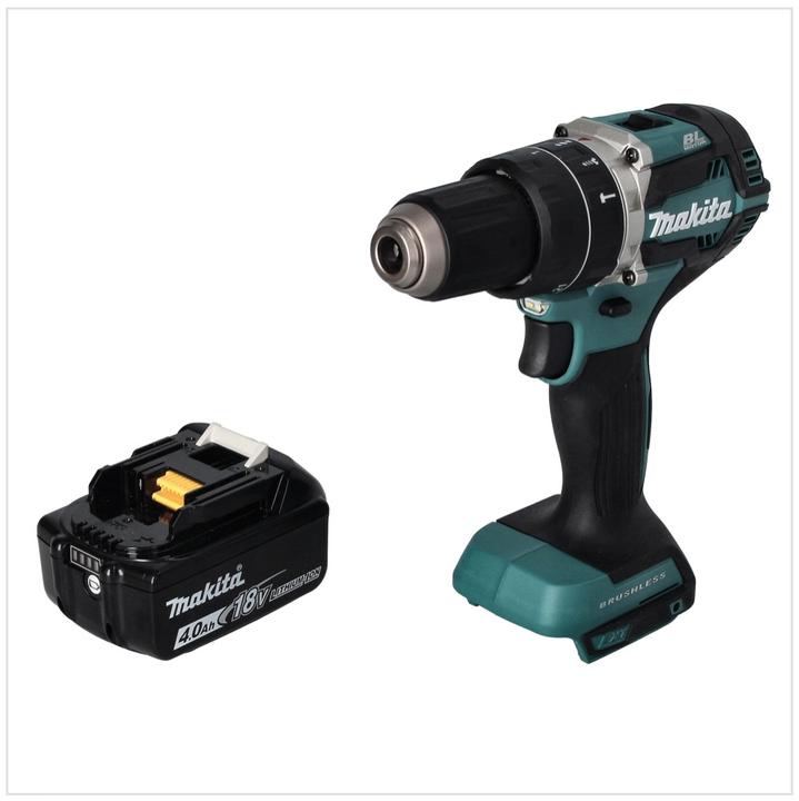 Produktbild Makita DHP 484 M1 Akku Schlagbohrschrauber 18 V 54 Nm Brushless + 1x Akku 4,0 Ah - ohne Ladegerät (Akkubetrieb)
