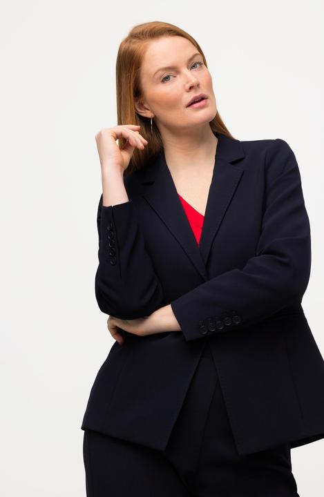 Immagine prodotto Ulla Popken Blazer con punto decorativo, revers, tasche a filetto (44)