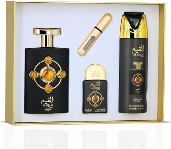Actual product image Lattafa Perfumes Lattafa Pride Al Qiam Gold Eau De Parfum 100 Ml Eau De Parfum 20 Ml Deodorant 200 Ml (Perfume set)