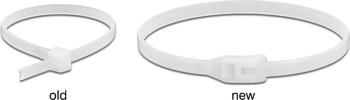 Actual product image Delock Cable tie with flat head L 150 x W 3.6 mm 100 pieces (Plastic cable ties, 150 mm, 100 pcs.)