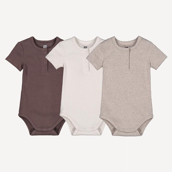 Produktbild La Redoute Collections 3er-Pack gerippte Baby Kurzarm-Bodys (92)